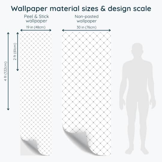 Non-pasted and Peel and stick Diagonal grid and dots design and pattern preview