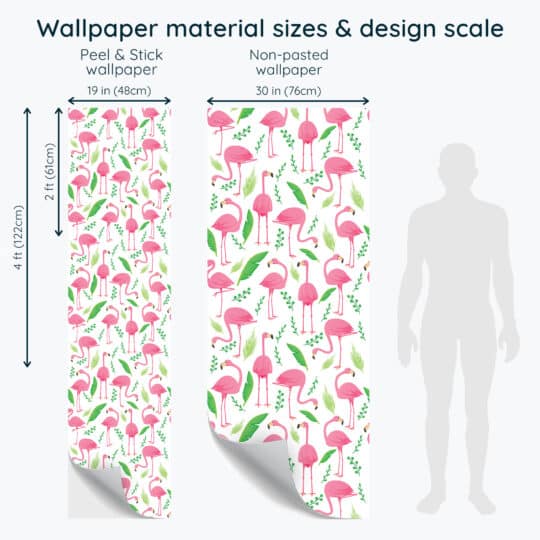 Non-pasted and Peel and stick Flamingo design and pattern preview