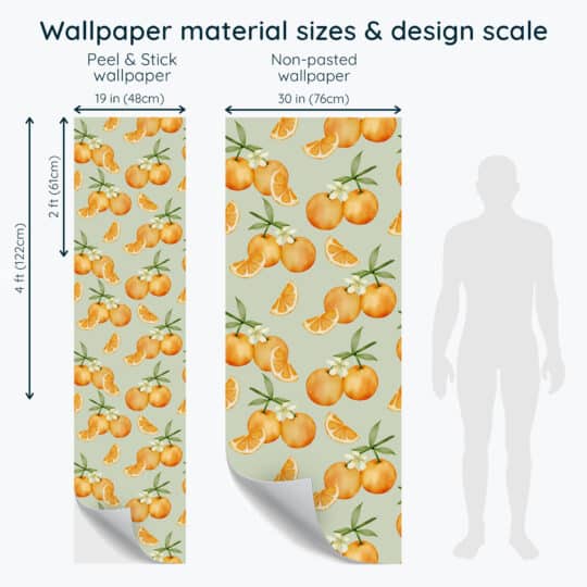 Non-pasted and Peel and stick Fresh orange design and pattern preview