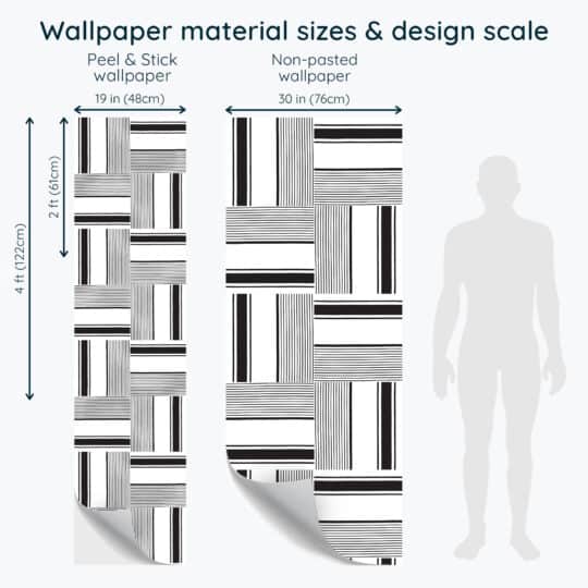 Non-pasted and Peel and stick Geometric stripes design and pattern preview