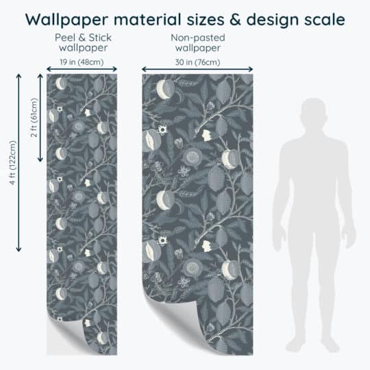 Non-pasted and Peel and stick Gray citrus design and pattern preview