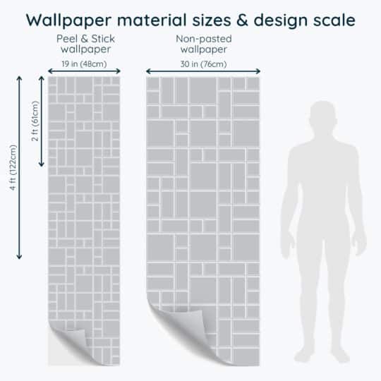 Non-pasted and Peel and stick Gray geometric tile design and pattern preview