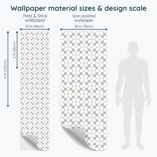 Non-pasted and Peel and stick Gray oriental tile design and pattern preview