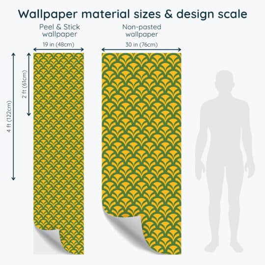Non-pasted and Peel and stick Green china pattern design and pattern preview