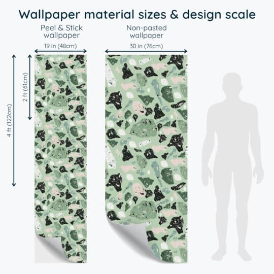 Non-pasted and Peel and stick Green terrazzo design and pattern preview