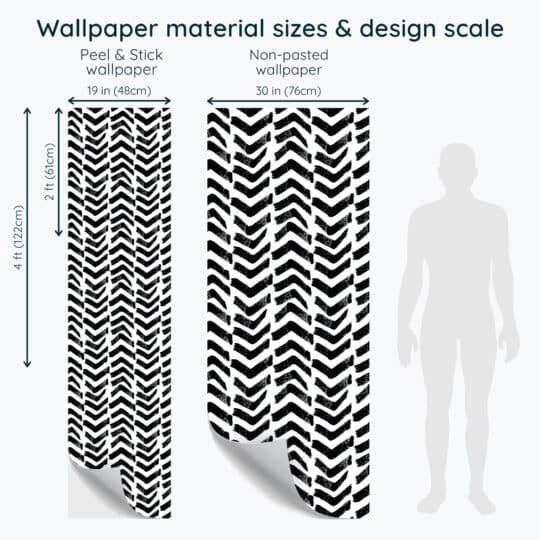 Non-pasted and Peel and stick Grunge chevron design and pattern preview