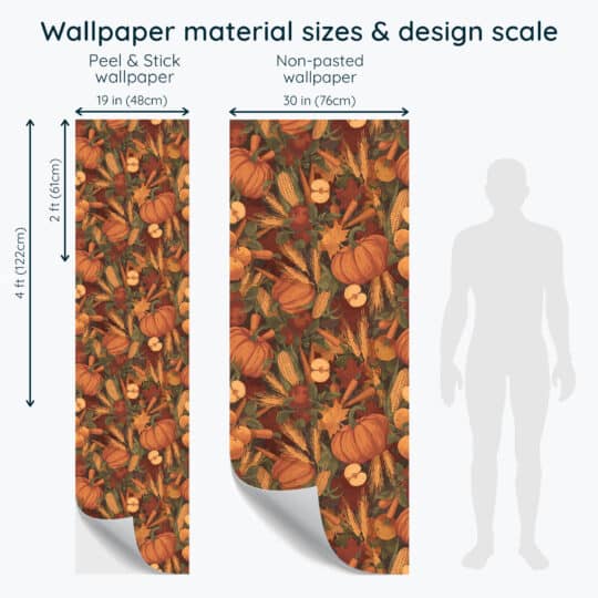 Non-pasted and Peel and stick Harvest design and pattern preview