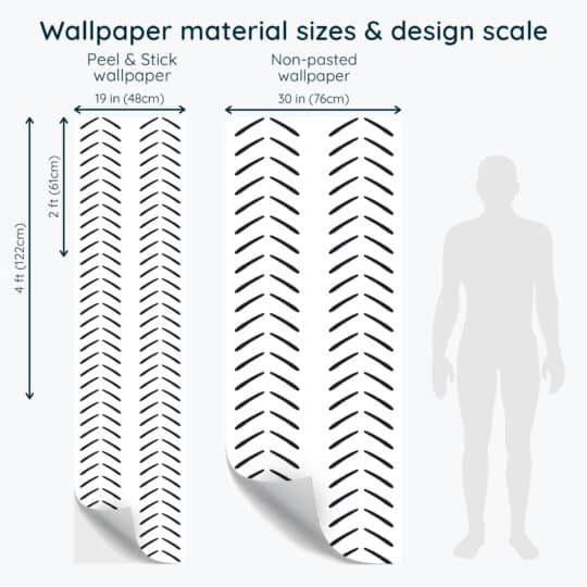 Non-pasted and Peel and stick Herringbone pattern design and pattern preview