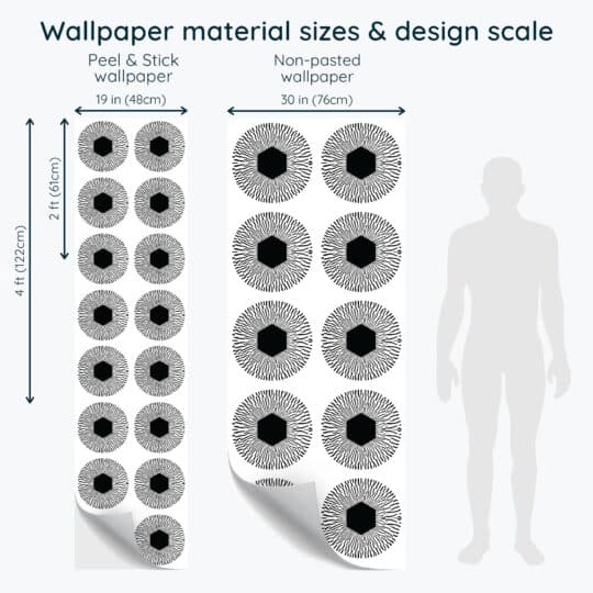 Non-pasted and Peel and stick Large geometric circle design and pattern preview