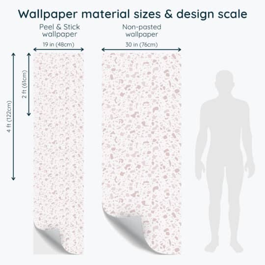 Non-pasted and Peel and stick Light pink terrazzo design and pattern preview