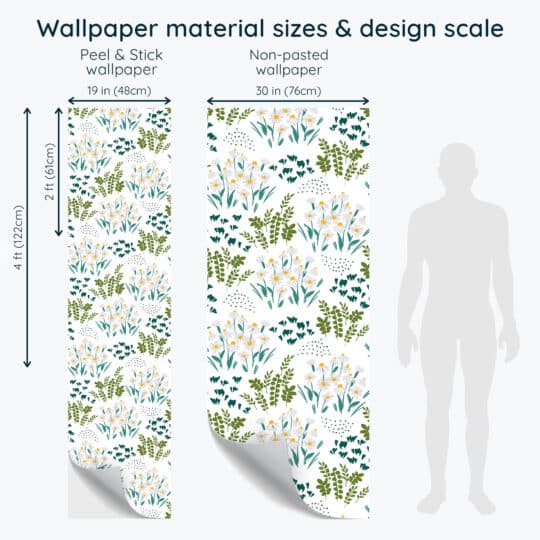 Non-pasted and Peel and stick Meadow design and pattern preview