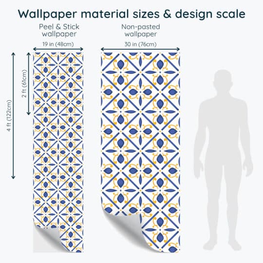 Non-pasted and Peel and stick Mediterranean tile design and pattern preview