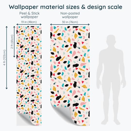 Non-pasted and Peel and stick Multicolor terrazzo design and pattern preview