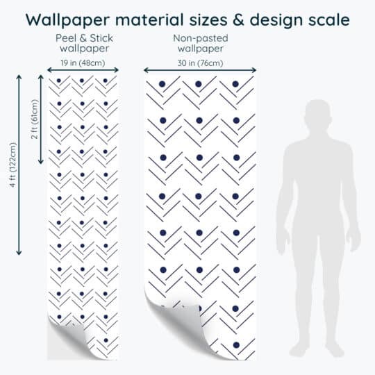 Non-pasted and Peel and stick Navy blue herringbone design and pattern preview