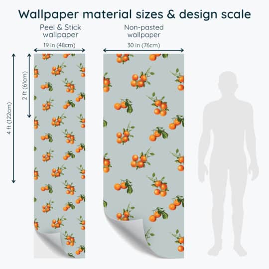 Non-pasted and Peel and stick Oranges design and pattern preview