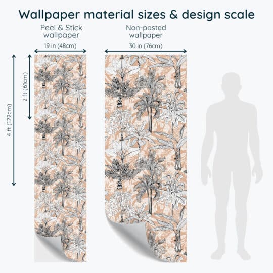 Non-pasted and Peel and stick Palm tree design and pattern preview