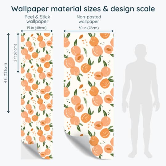 Non-pasted and Peel and stick Peach design and pattern preview