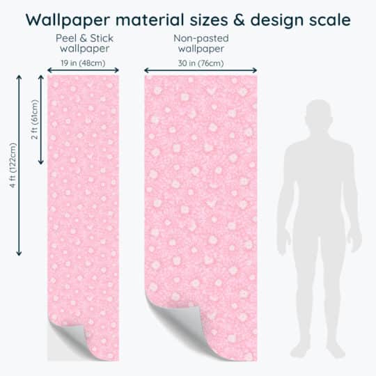 Non-pasted and Peel and stick Pink chrysanthemum design and pattern preview