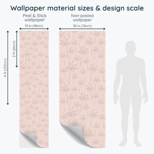 Non-pasted and Peel and stick Pink dill design and pattern preview