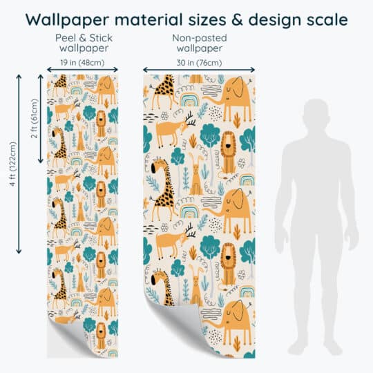 Non-pasted and Peel and stick Playroom kids design and pattern preview