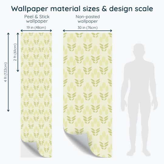 Non-pasted and Peel and stick Scandinavian tulip design and pattern preview