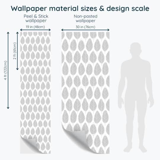 Non-pasted and Peel and stick Seamless leaf pattern design and pattern preview