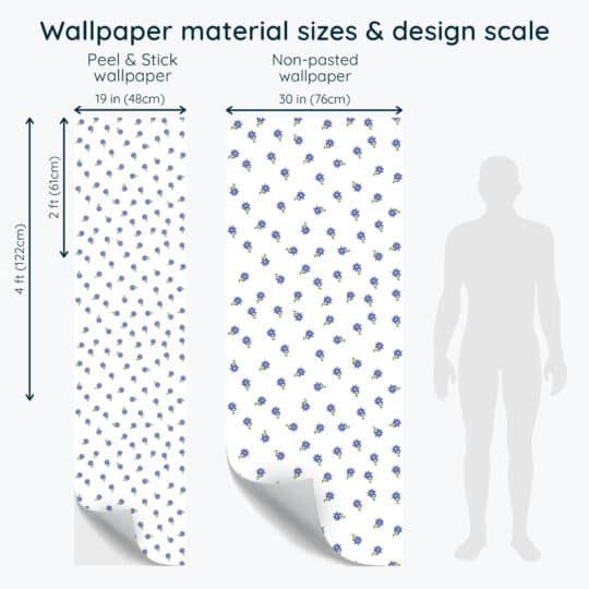 Non-pasted and Peel and stick Small flowers design and pattern preview