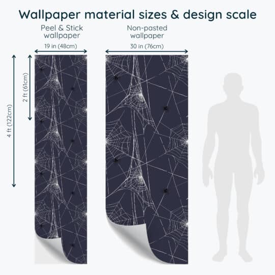 Non-pasted and Peel and stick Spiderweb design and pattern preview