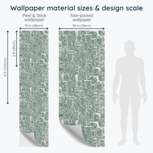 Non-pasted and Peel and stick Swell design and pattern preview