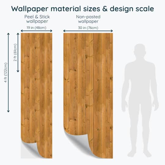 Non-pasted and Peel and stick Tan shiplap wood design and pattern preview