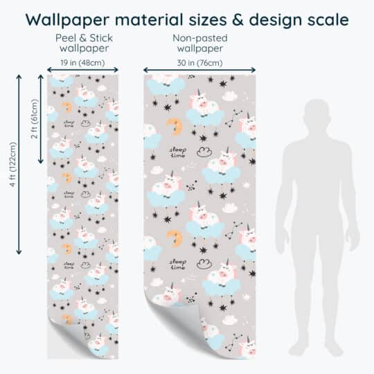 Non-pasted and Peel and stick Unihorn design and pattern preview