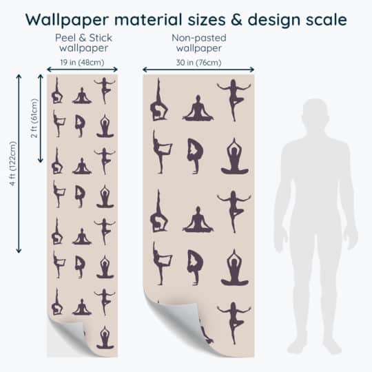 Non-pasted and Peel and stick Yoga design and pattern preview