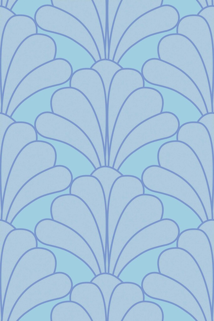Dentist office Blue Floral wallpaper by Fancy Walls