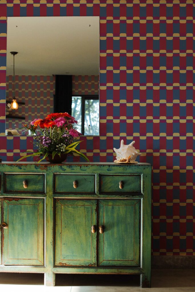 Removable wallpaper with Geometric rhythm by Fancy Walls
