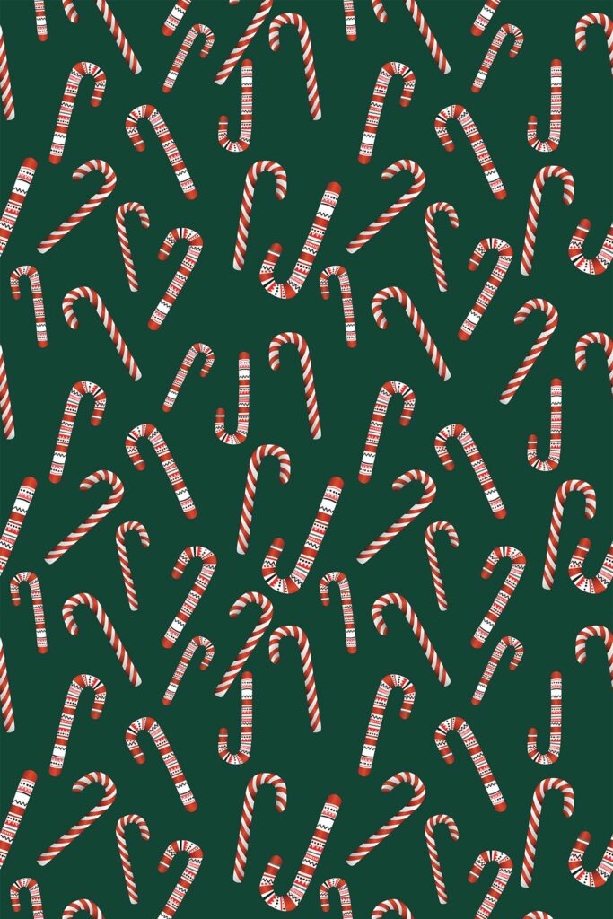Fancy Walls green candy cane peel and stick wallpaper