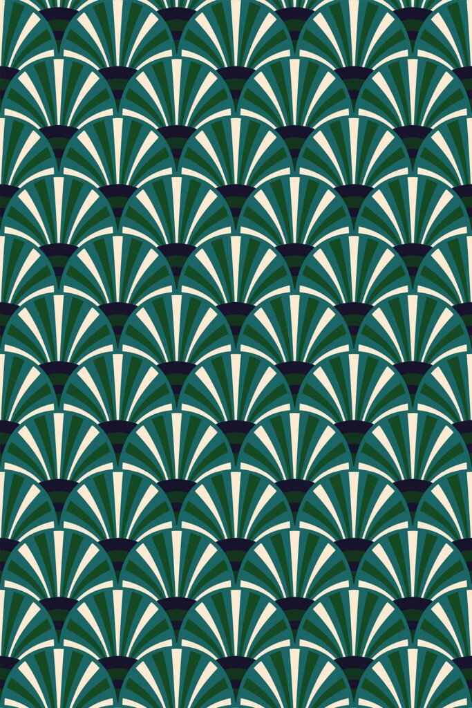 Fancy Walls geometric wallpaper in emerald green for modern living rooms