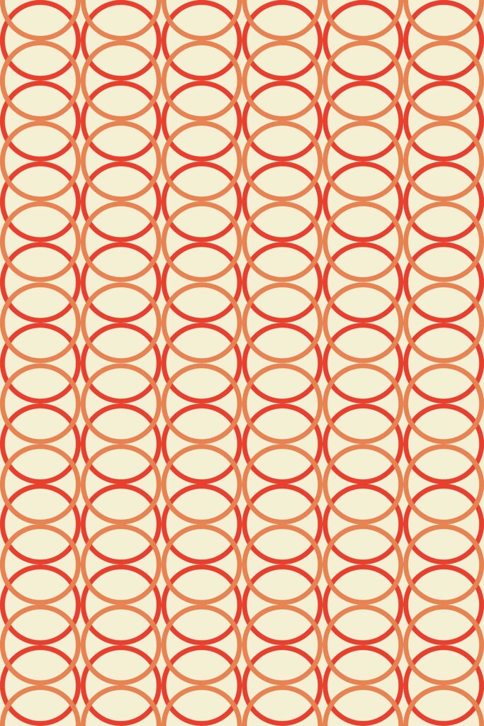 Fancy Walls self-adhesive wallpaper with vibrant orange circles