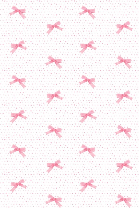 Cute Pink Ribbons Peel and Stick Wallpaper or Non-pasted