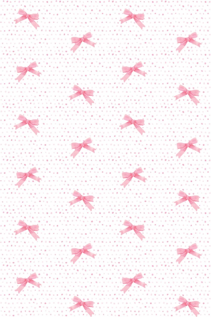 Pink ribbon pattern Fancy Walls self-adhesive wallpaper