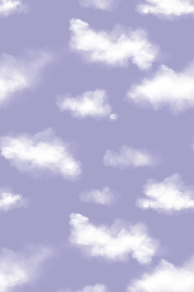 Purple cloud pattern self-adhesive wallpaper by Fancy Walls
