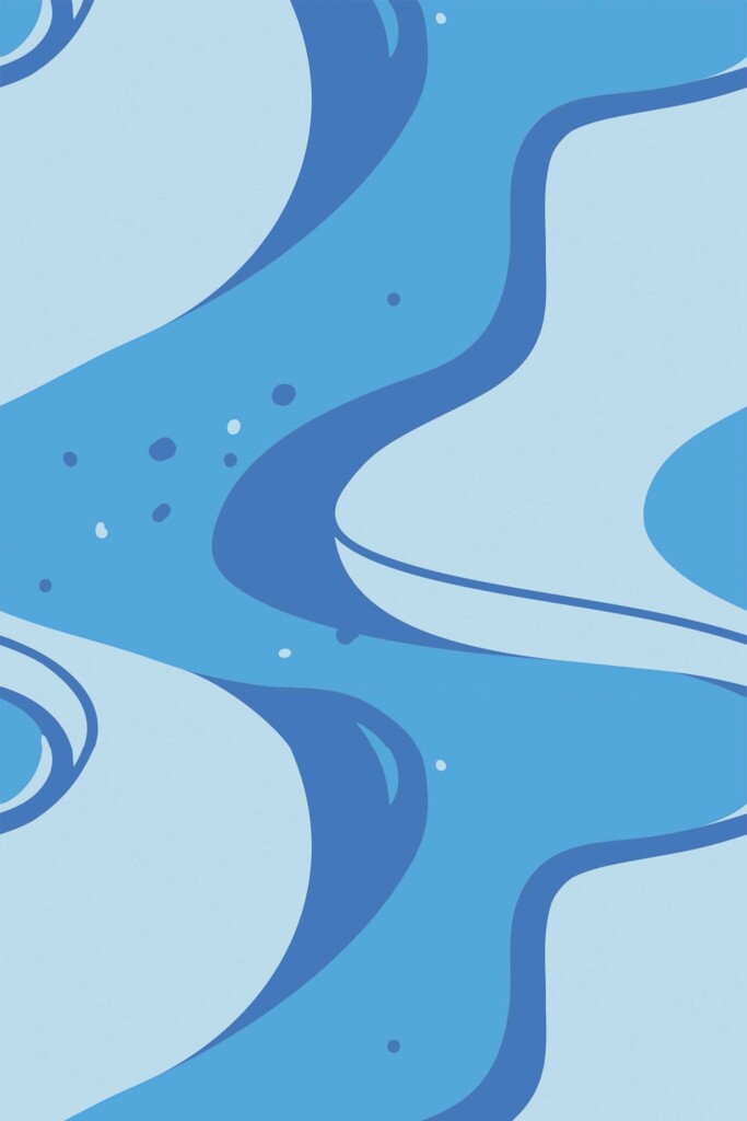Self-adhesive blue fun wallpaper by Fancy Walls for eclectic rooms