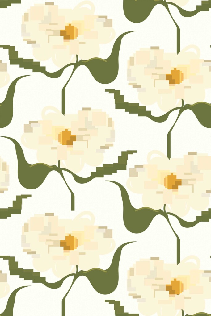 Yellow Floral wallpaper for walls by Fancy Walls removable wallpaper