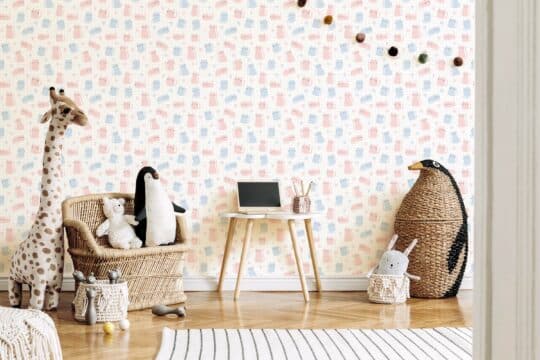 notebook pink and white traditional wallpaper