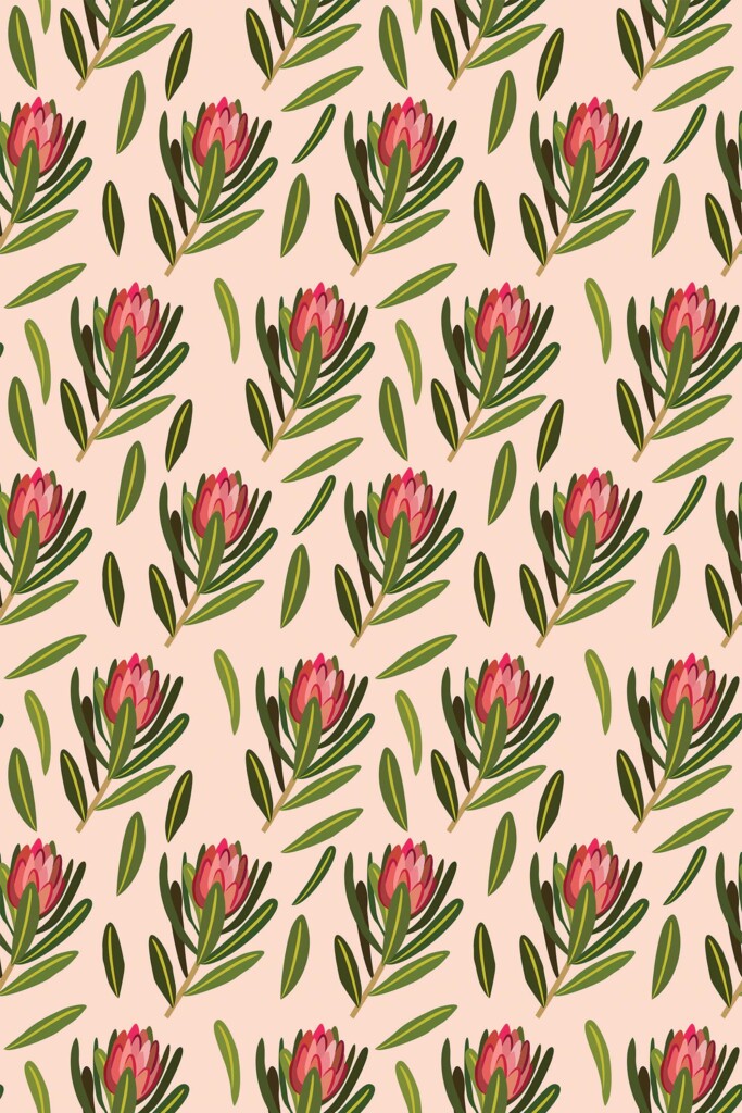 Fancy Walls self-adhesive wallpaper in soft pink floral style