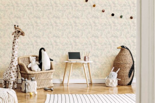 nursery beige traditional wallpaper