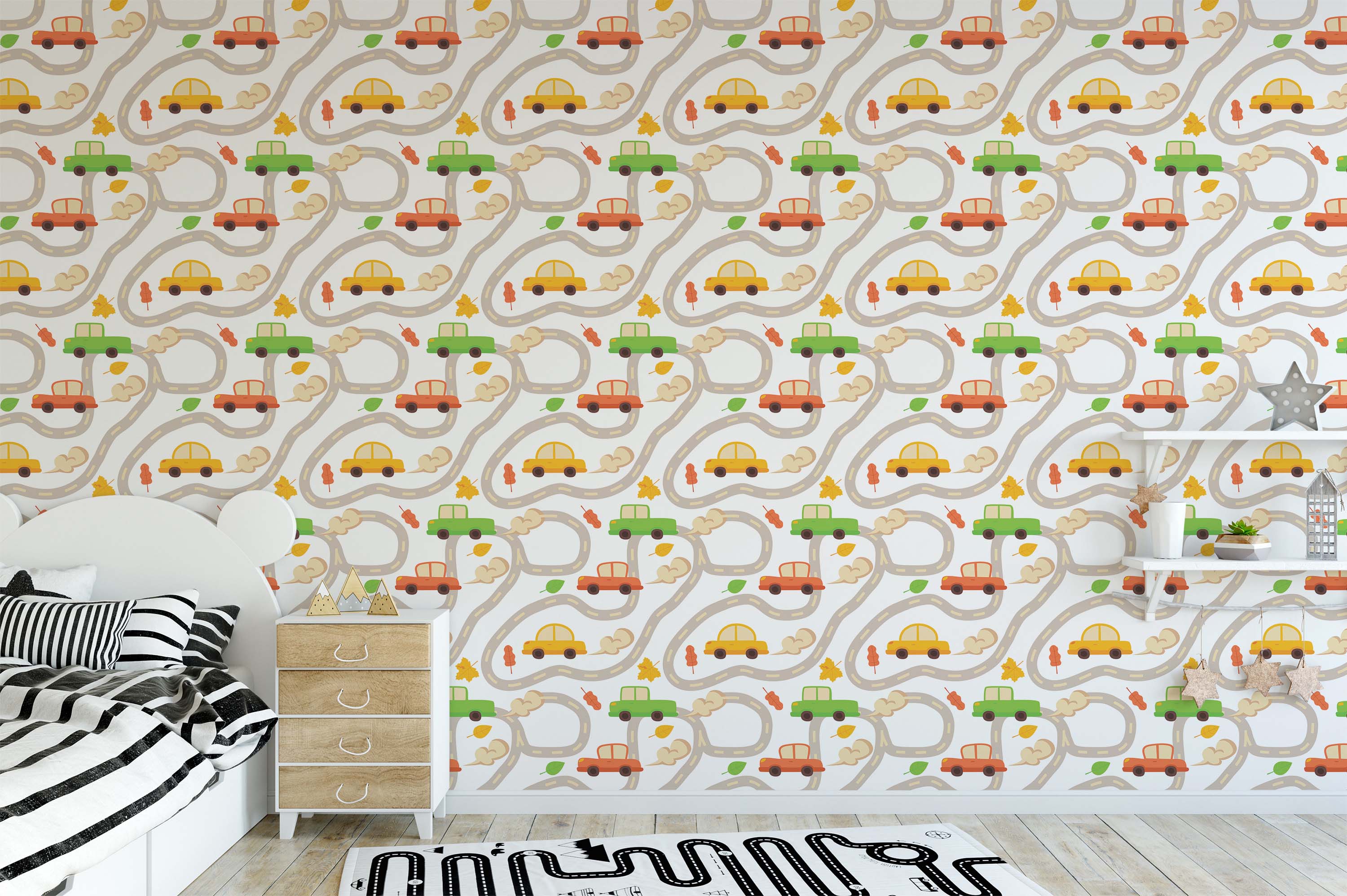 Boy nursery wallpaper - Peel and Stick or Non-Pasted