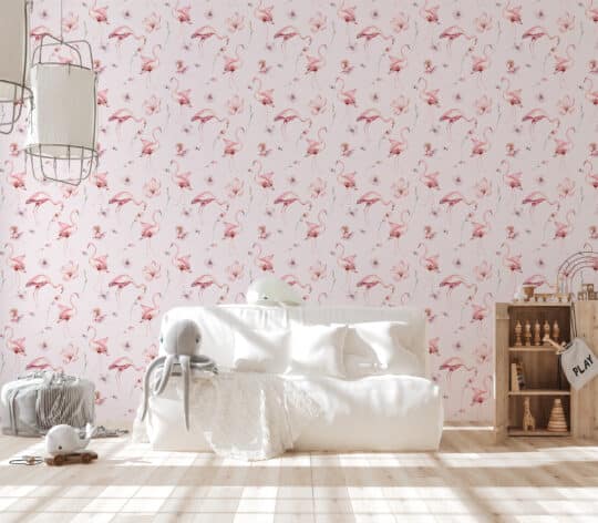 nursery self-adhesive wallpaper pink