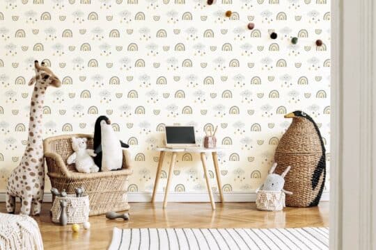 nursery white traditional wallpaper