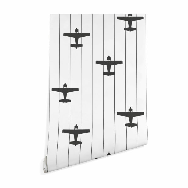 Airplane peel and stick removable wallpaper