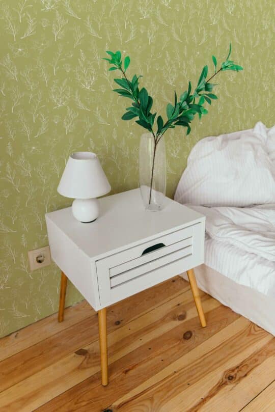 green neutral unpasted wallpaper
